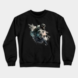 Soldier watercolor print Crewneck Sweatshirt